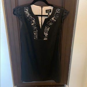 Black and cream mini dress